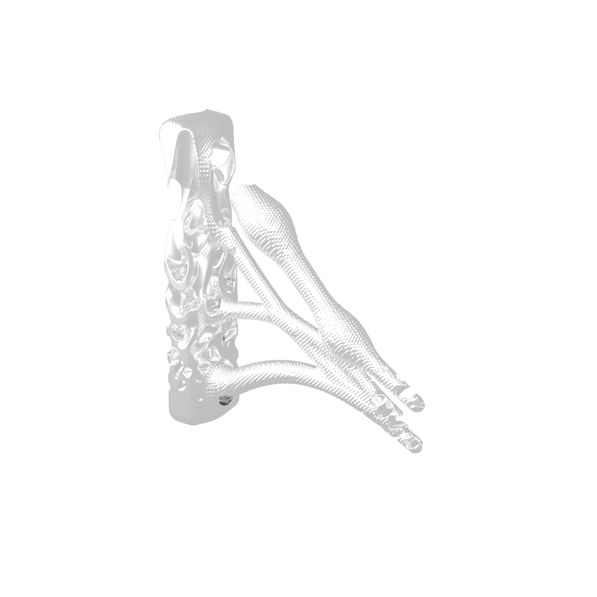 Chrome Tri-Blend TPMS bracket hero render on a dark technical surface